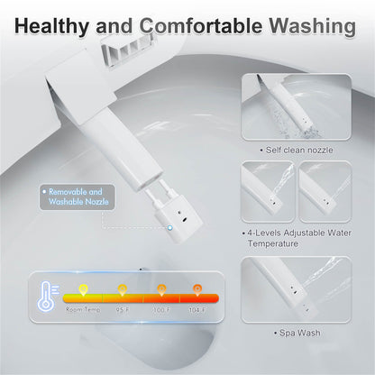 G3 510W smart toilet with automatic seat heating function self cleaning wand cleaning instructions