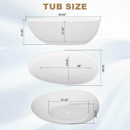 G8 1071W67 bathtub dimensions