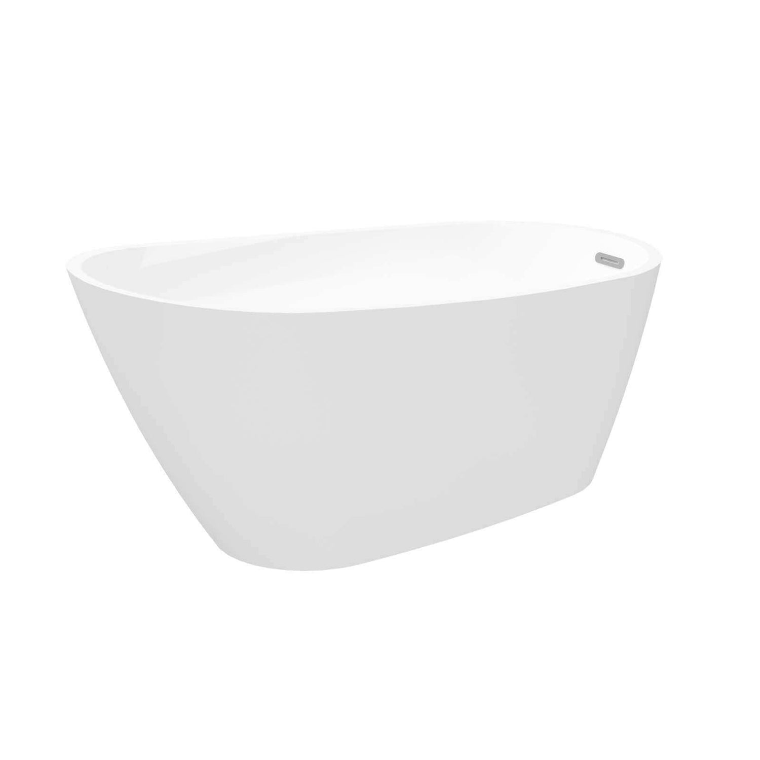 Glossy White Small Size Single Slipper Acrylic Bathtub