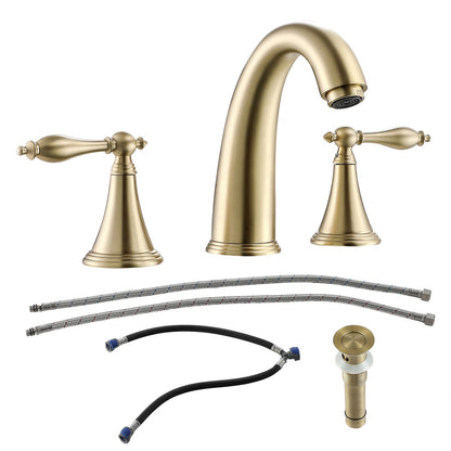 Gold Double Handle Sink Faucet Parts