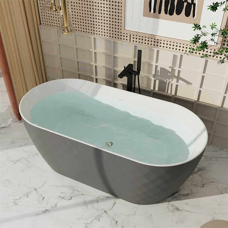 Gray_modern_design_acrylic_soaking_tub