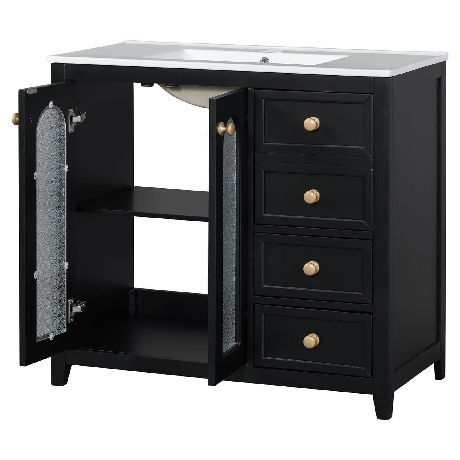 High-quality-black-bathroom-vanity-with-solid-wood-and-MDF-construction