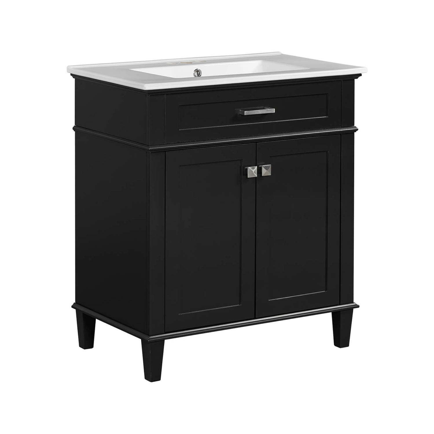 High quality black bathroom vanity with undermount ceramic sink for a luxurious bathroom upgrade