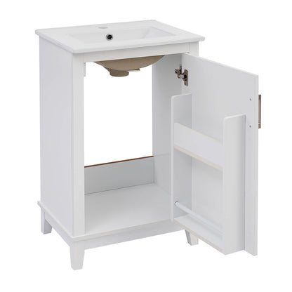 High-quality ceramic sink integrated into vanity design