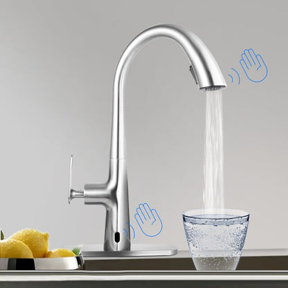 Giving Tree Kitchen Sensor High Arc Faucets Single Handle Pull Down