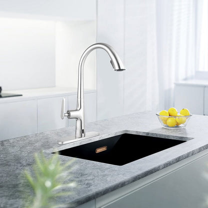 Giving Tree Kitchen Sensor High Arc Faucets Single Handle Pull Down