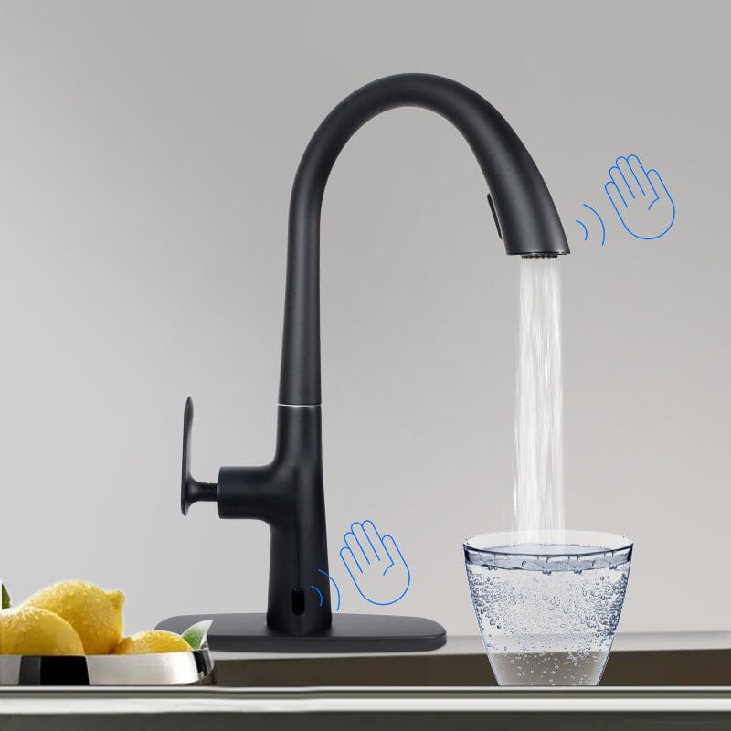 Giving Tree Kitchen Sensor High Arc Faucets Single Handle Pull Down