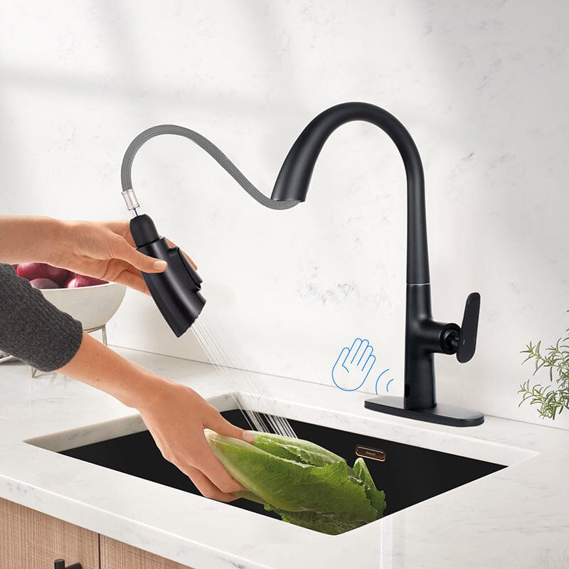 Giving Tree Kitchen Sensor High Arc Faucets Single Handle Pull Down