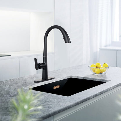 Giving Tree Kitchen Sensor High Arc Faucets Single Handle Pull Down