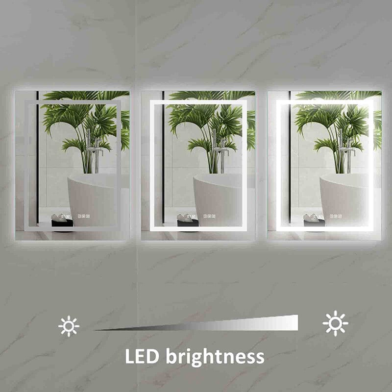 28 x 36 Inch LED Bathroom Mirror with Night light Anti Fog Dimmable Touch Button Slim