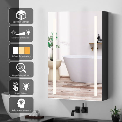 LED Mirror Cabinet with Double Doors