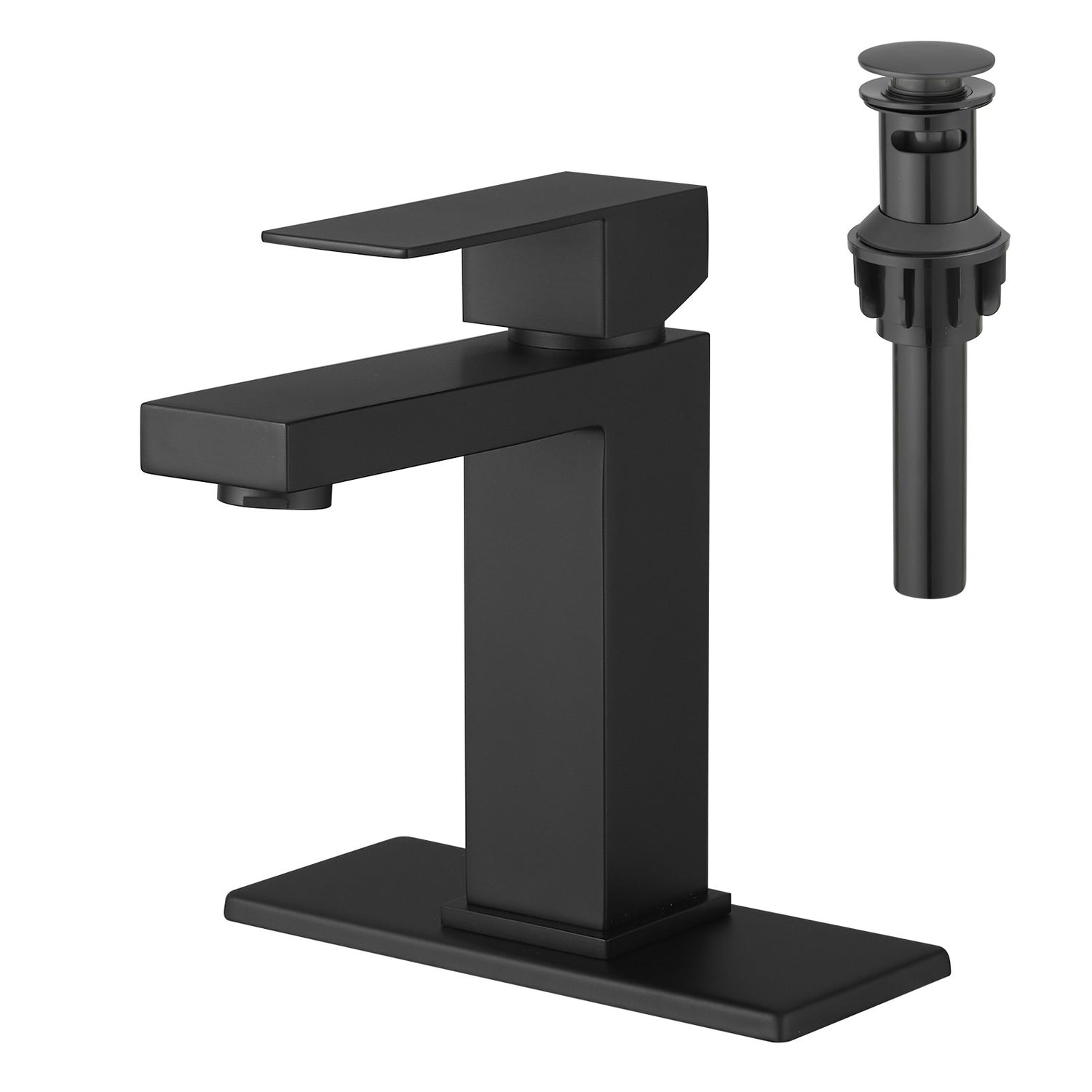 Matte Black Flathead Faucet