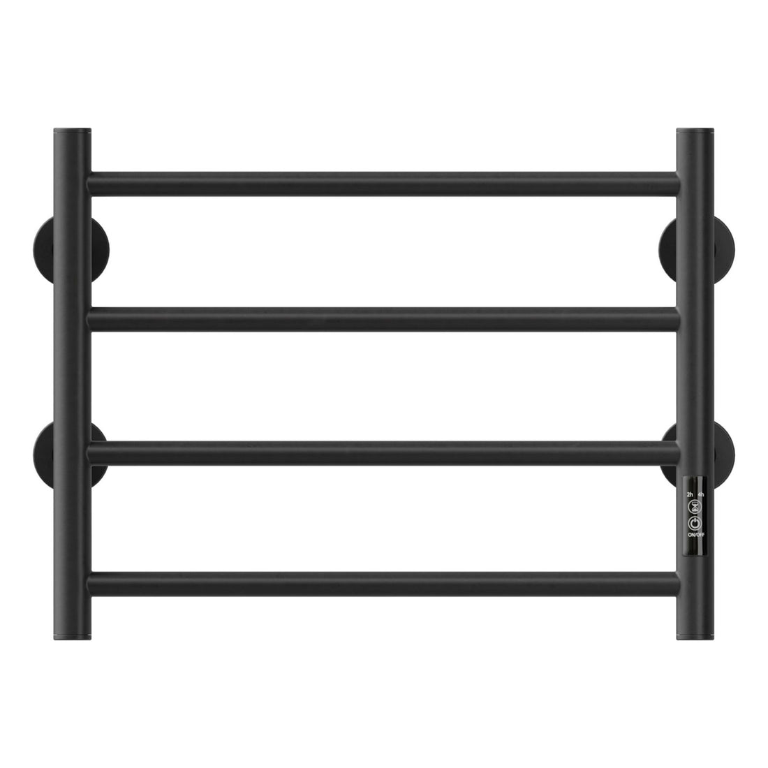 Matte Black Stainless Steel Wall Mounted Electric Heated Towel Warmer with 4 Bars for Bathroom