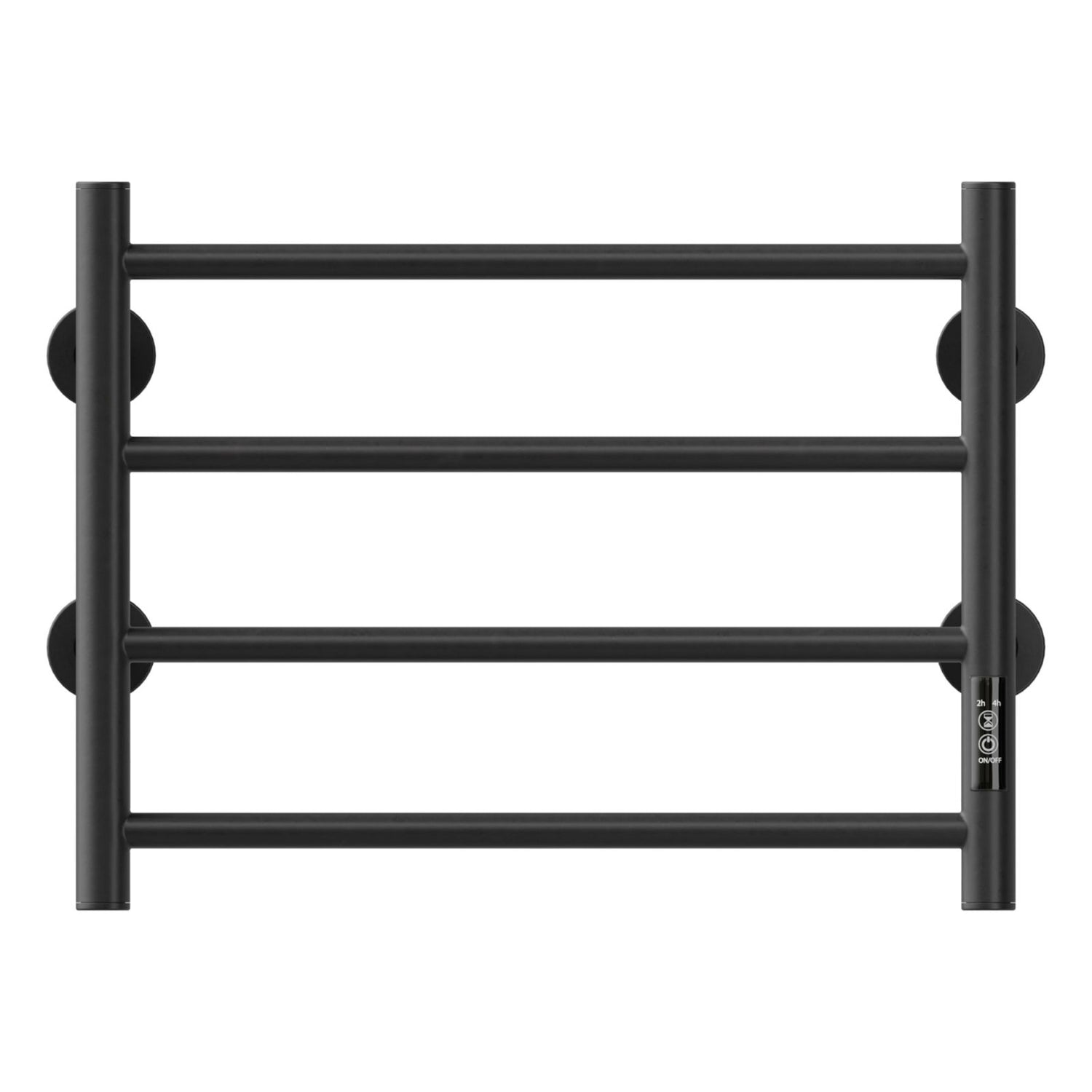 Matte Black Stainless Steel Wall Mounted Electric Heated Towel Warmer with 4 Bars for Bathroom