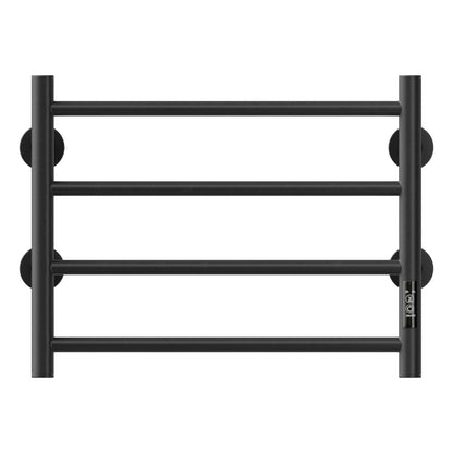 Matte Black Stainless Steel Wall Mounted Electric Heated Towel Warmer with 4 Bars for Bathroom