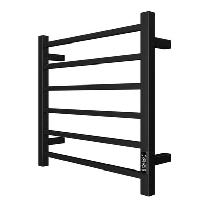 Matte Black Electric Towel Warmer with Timer