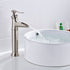 Modern Half Hollow-out Waterfall Bathroom Faucet Hot Cold Ceramic Mixer Metered Tap