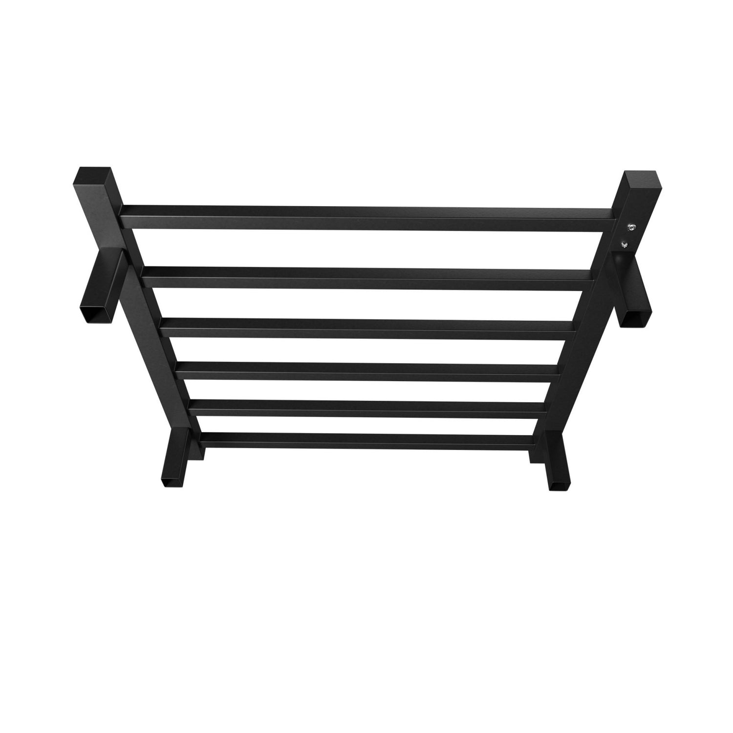 Plug-In Matte Black Heated Towel Rack