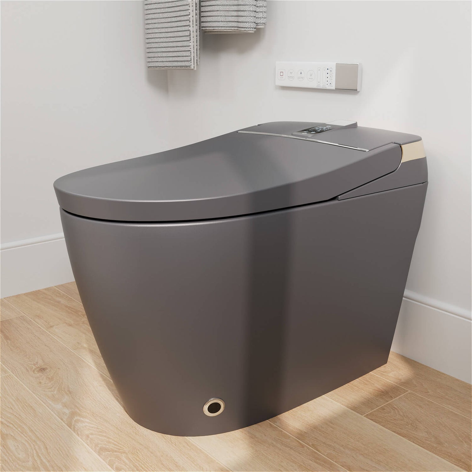 Radar Sensor Gray Smart Bidet Toilet