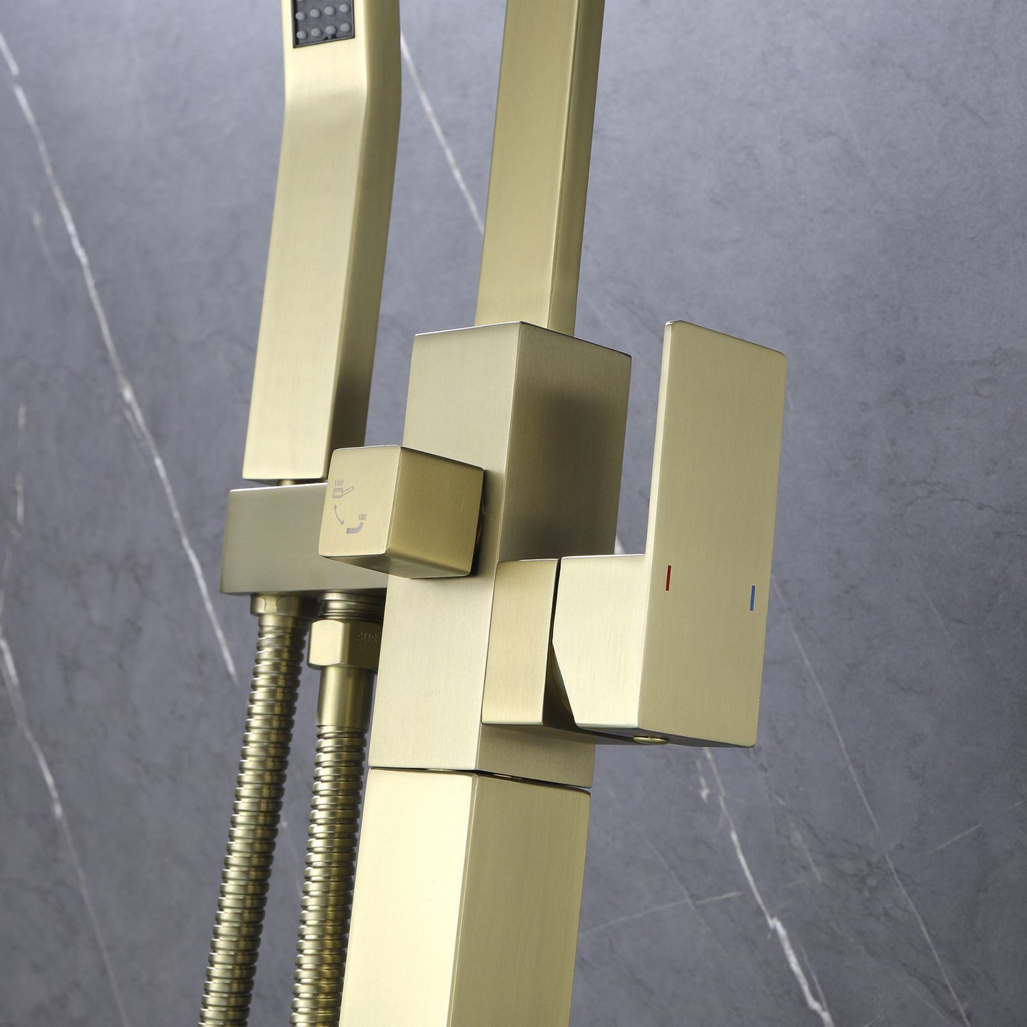 Single Handle Floor Mounted Gold