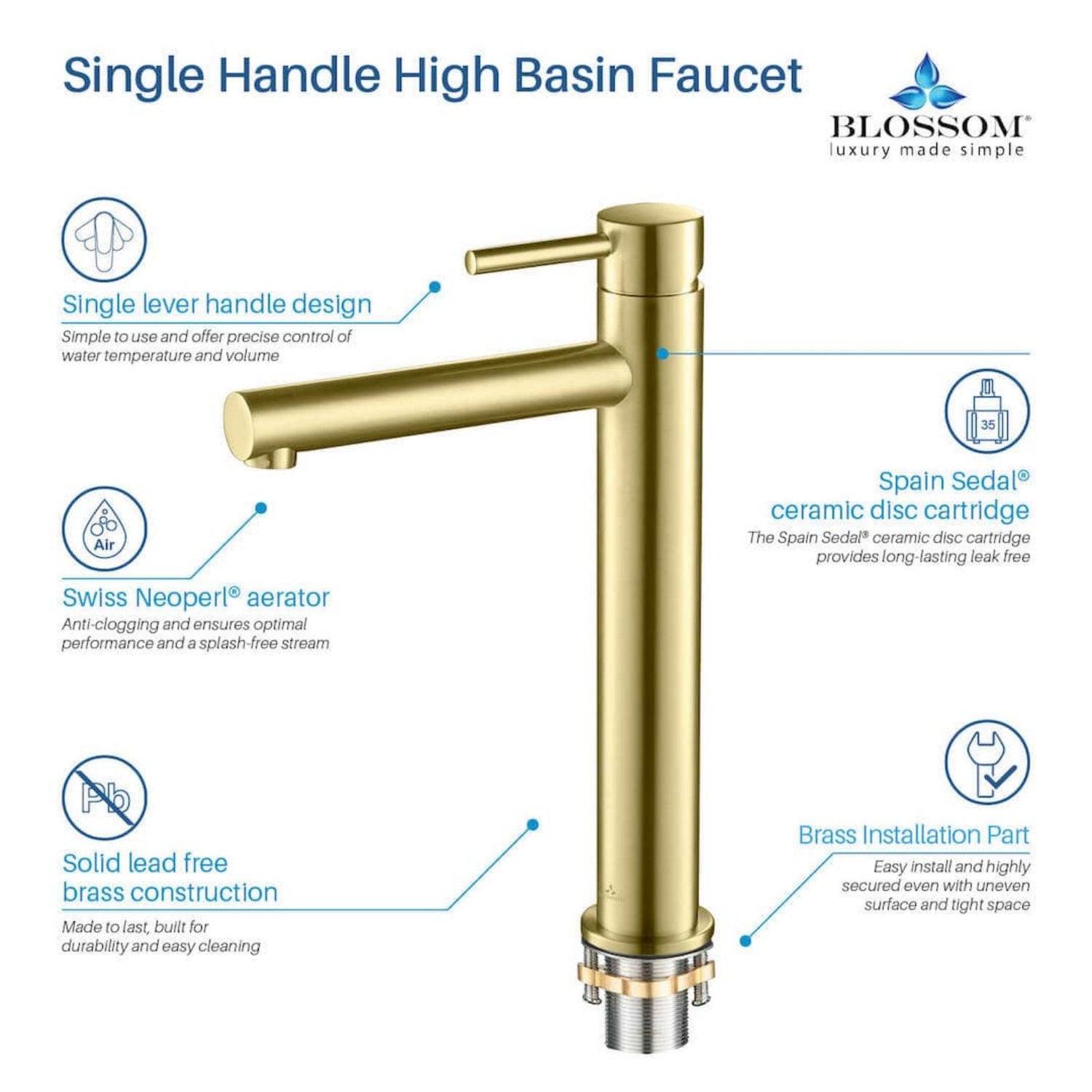 Single Handle High Basin Faucet