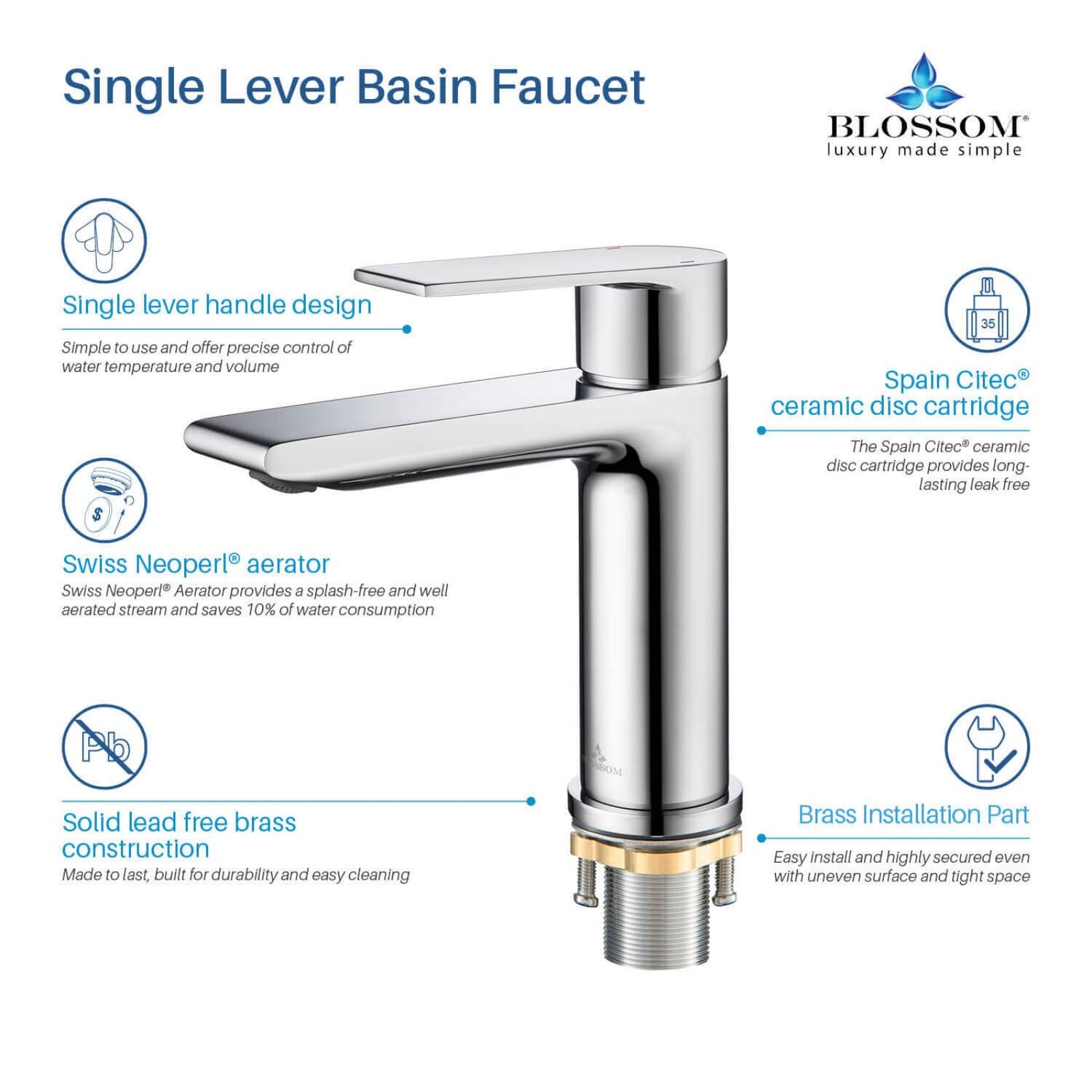 Single Lever Basin Faucet Chrome