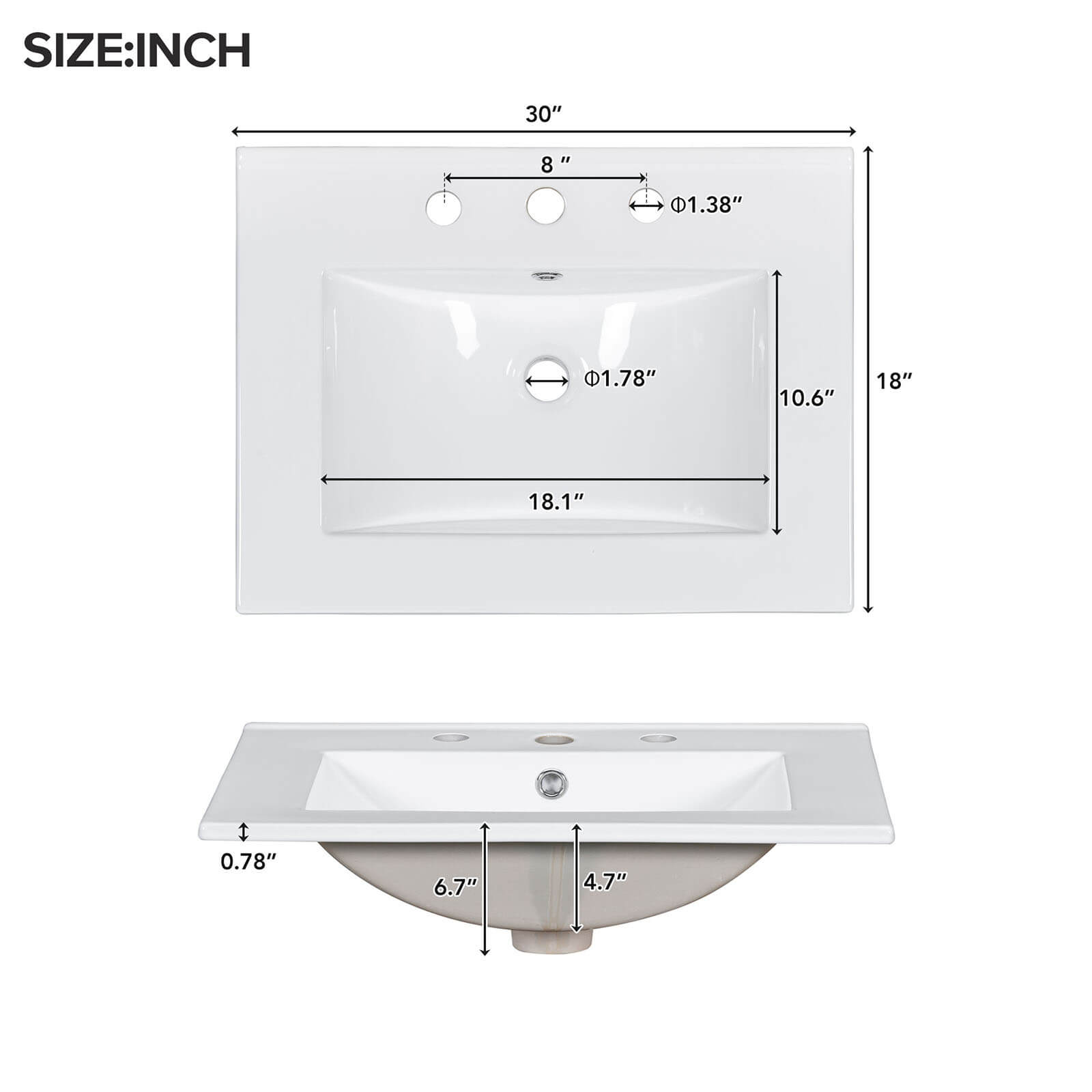 Sink-Dimensions-Specifications-for-a-30-Inch-Compact-Traditional-Gray-Bathroom-Vanity