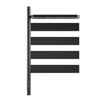 Smart towel warmer matte black finish