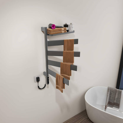 Stylish gray towel warmer advanced features