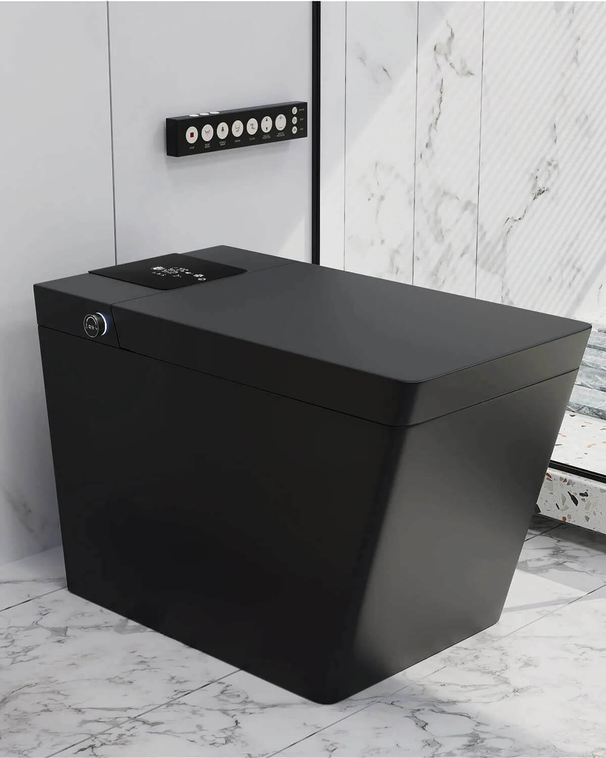 Stylish smart square high tech toilet