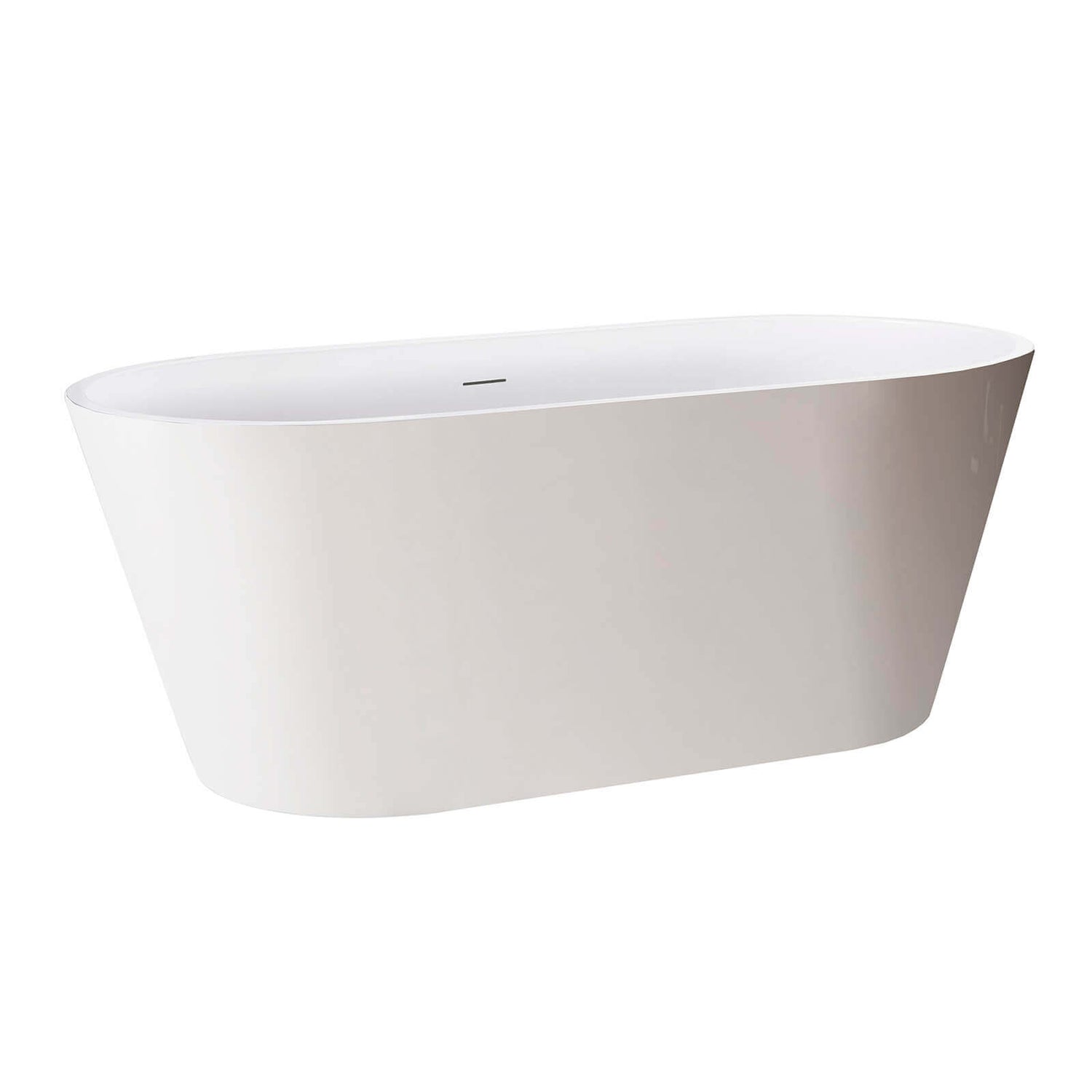 Top quality 54 inch white oval acrylic freestanding bathtub