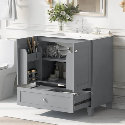 Traditional-style-30-inch-gray-bathroom-vanity-for-small-spaces