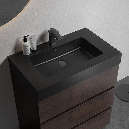 30 Inch Bathroom Vanity with Sink Floor Mounted One-Piece Sink Cabinet