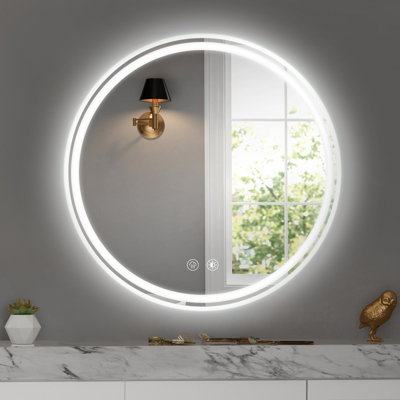 Wall-Mounted LED Bathroom Mirror