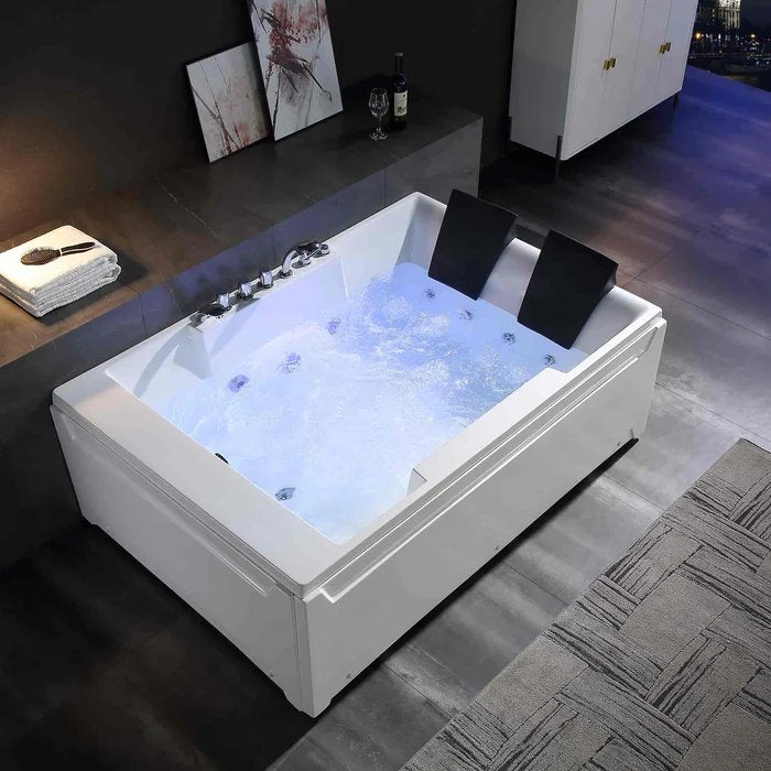 Whirlpool 2-Person LED Tub with Left Drain