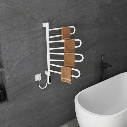 White wall towel warmer with waterproof design