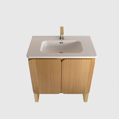 Wood Floor Vanity with Soft Close