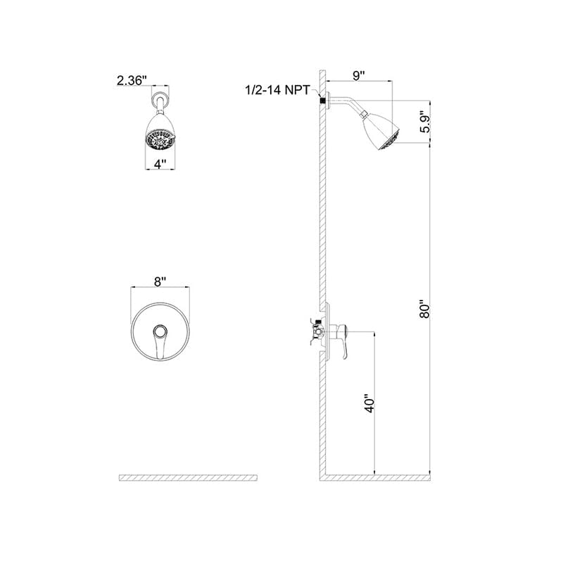 Giving Tree Filtered Shower Head Set with 8 Spray Mode