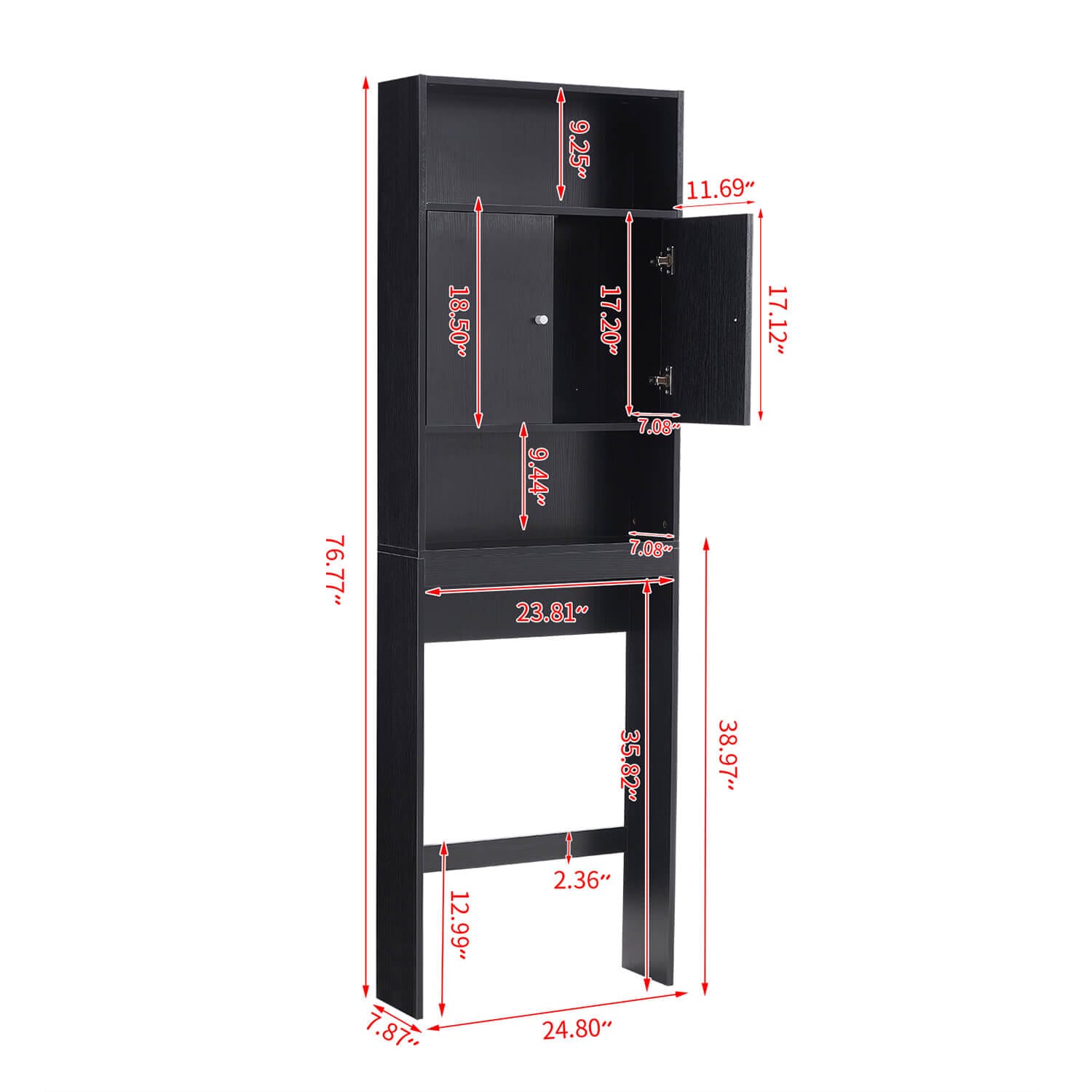 GIVING TREE Over The Toilet Storage Cabinet with Shelf and Double Doors