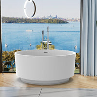 49" Japanese-Style Freestanding Round Soaking Tub