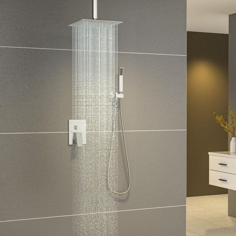 Giving Tree Shower System 2-Spray Patterns Dual Shower Heads with 10 in. Rain Ceiling Mount