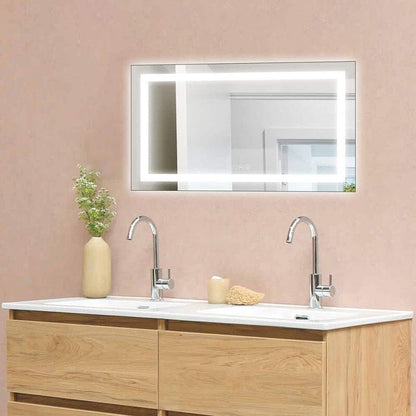 40 in. W x 24 in. H LED Light Bathroom Vanity Mirror Large Rectangular Frameless Anti Fog