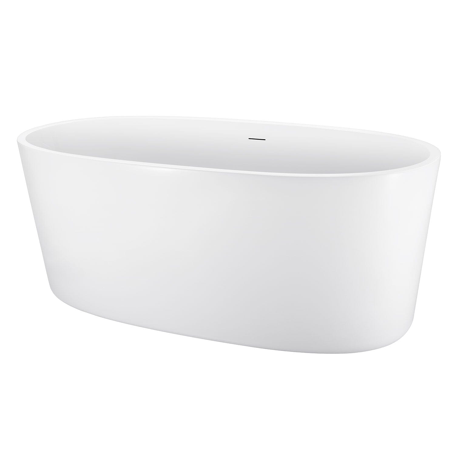 Mokleba 59&quot; Acrylic Modern Bathtub Oval Shape Freestanding Soaking Tub