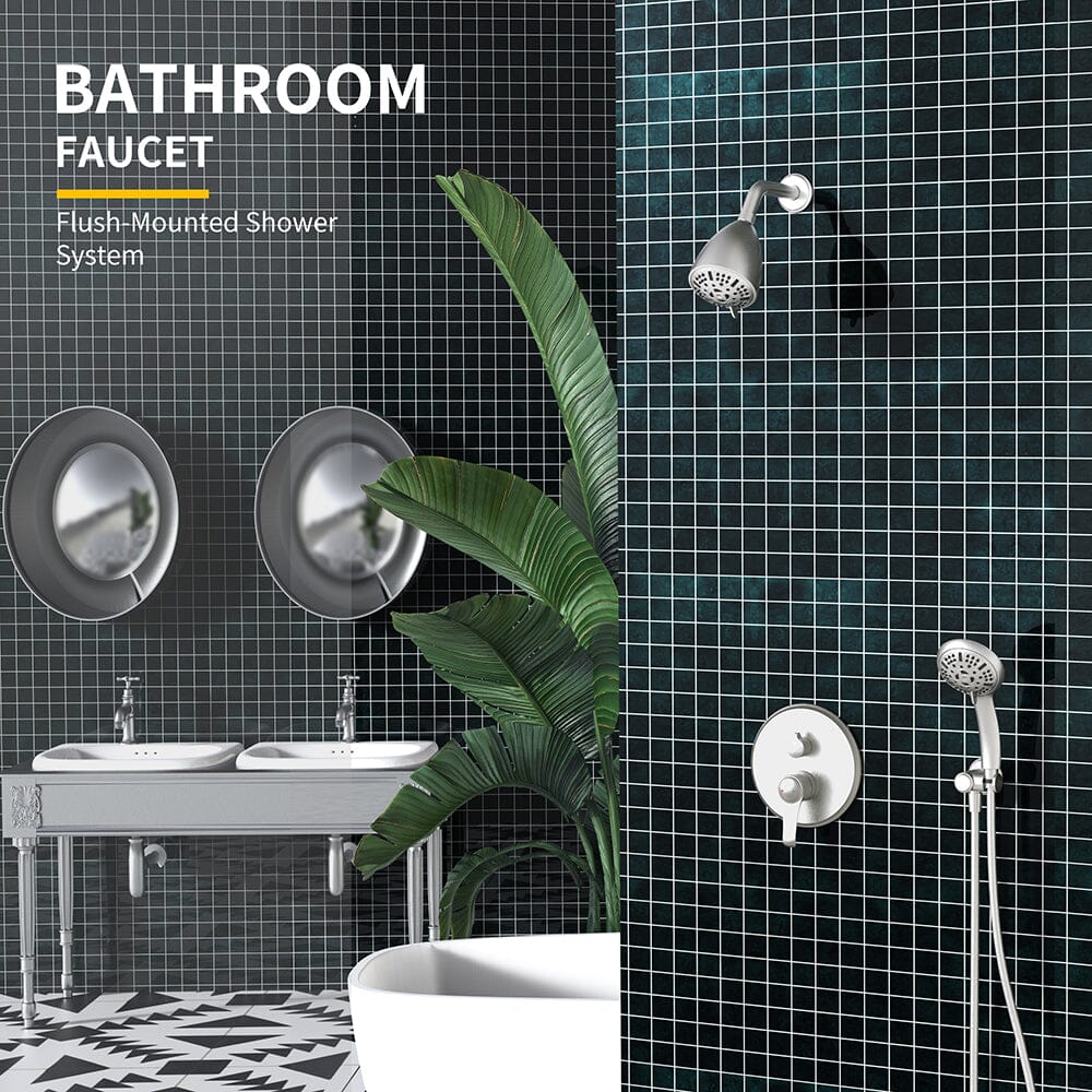 8 Spray Filtered Shower Head and Hand Shower for Small Bathroom