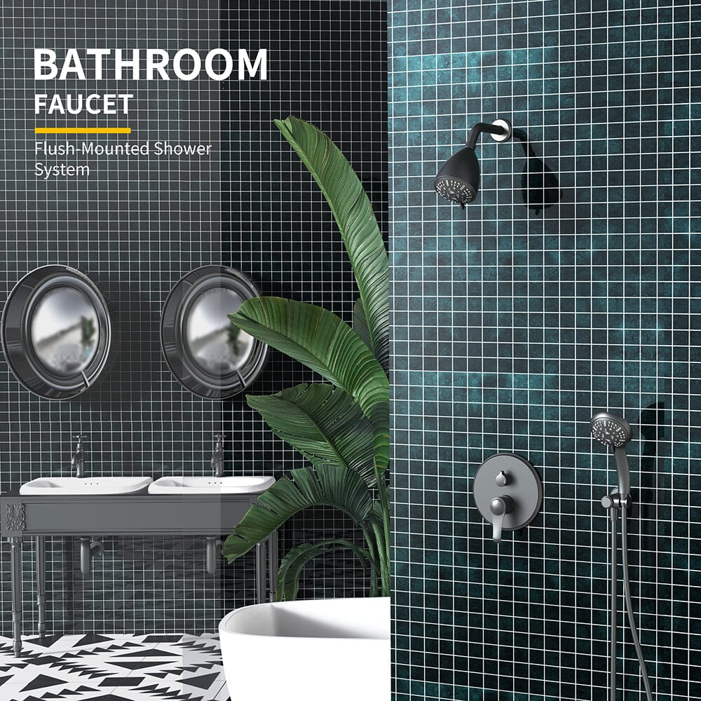 8 Spray Filtered Shower Head and Hand Shower for Small Bathroom