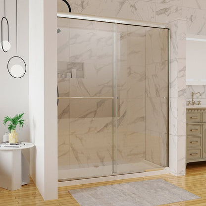 56-60&quot;W x 72&quot;H Shower Door Traditional Two-way Sliding with Handle