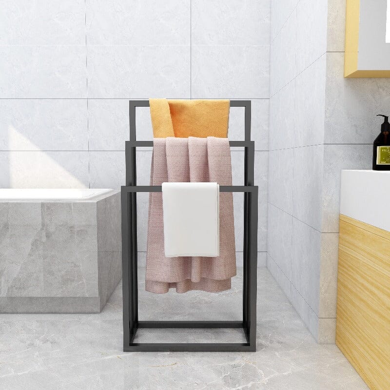 Bathroom 3 Tier Stainless Steel Freestanding Towel Rack Stand for Bath Floor Hand Towel