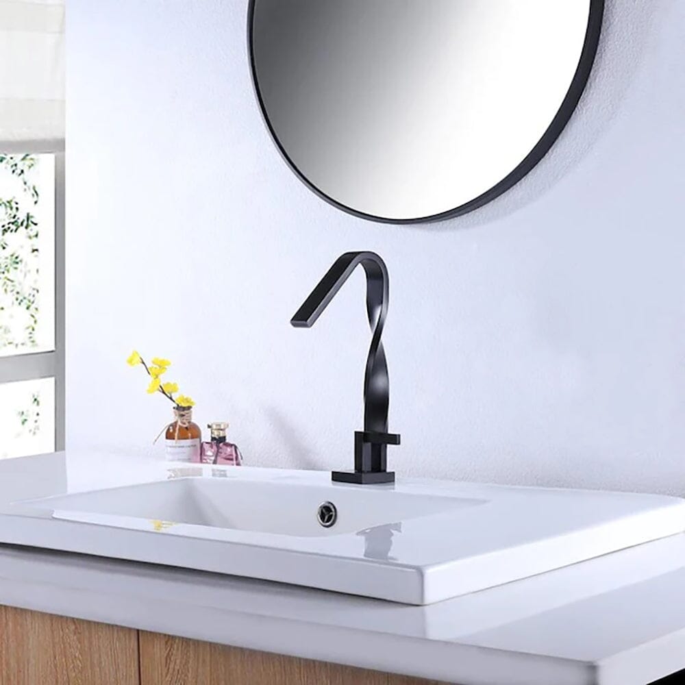 Modern Bathroom Art Sink Faucets Single Handle Matte Black