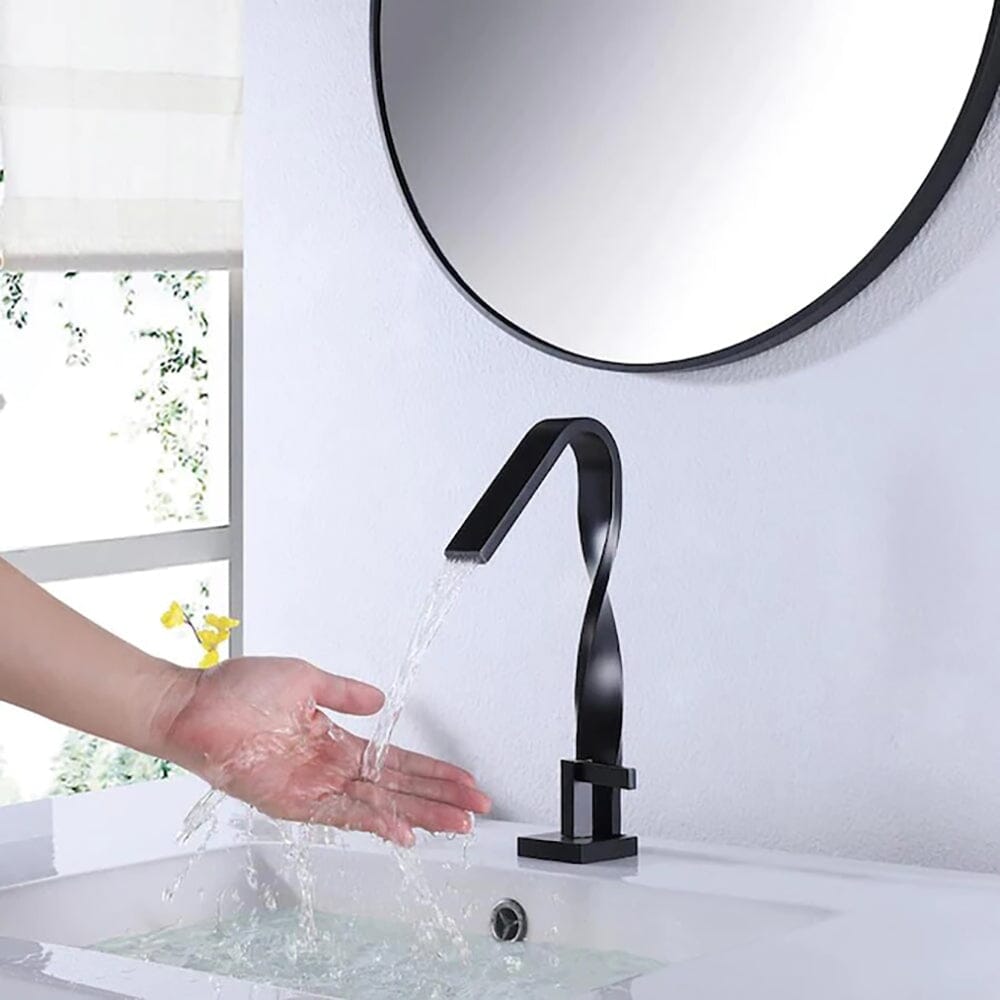 Modern Bathroom Art Sink Faucets Single Handle Matte Black