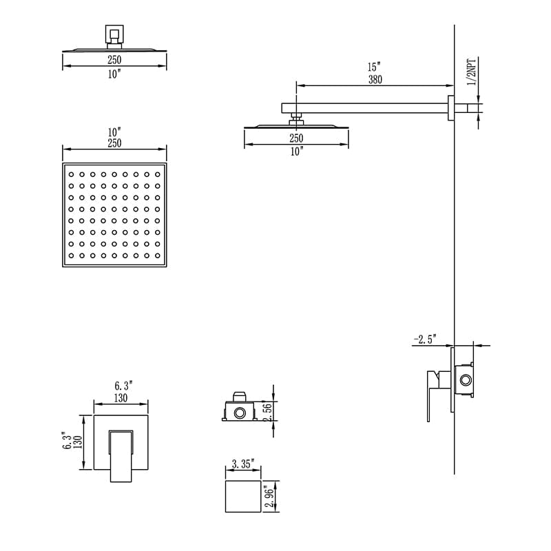 Bathroom Shower System 10&